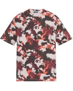 A Bathing Ape Camouflage-Print T-Shirt - Red