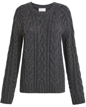 P.A.R.O.S.H. Sweatshirt Mit Pailletten - Grau