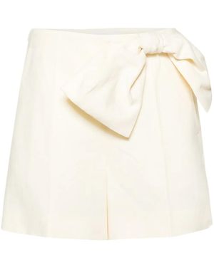 Chloé Bow Detail Shorts - Natural