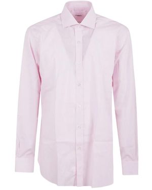 Barba Napoli Striped-pattern Cotton Shirt - Pink