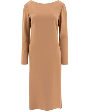 Elie Saab Ruffled Open-Back Dress - Natural