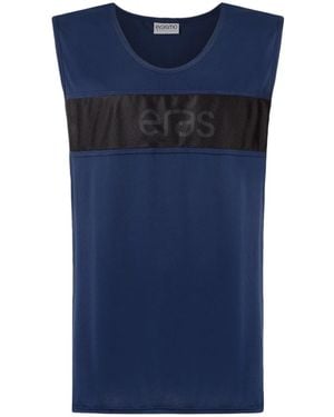 Amir Slama X Erasmo Logo Tank T-Shirt - Blue