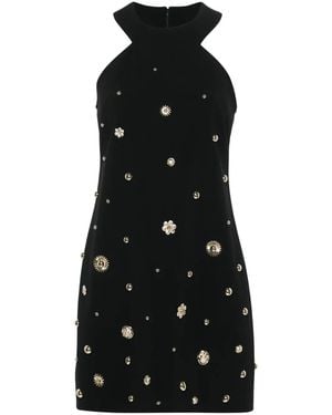 Elie Saab スタッズトリム ミニドレス - ブラック