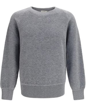 Piacenza Cashmere Virgin Wool Crew-Neck Jumper - Grey