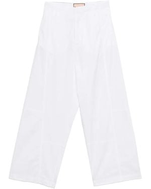 Plan C Poplin Pants - White