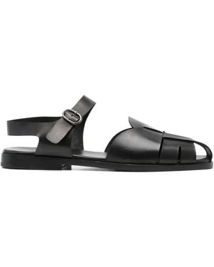 Lidfort Leather Sandals - Black