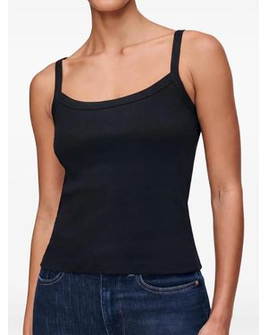 DL1961 Ribbed-Knit Tank Top - Black