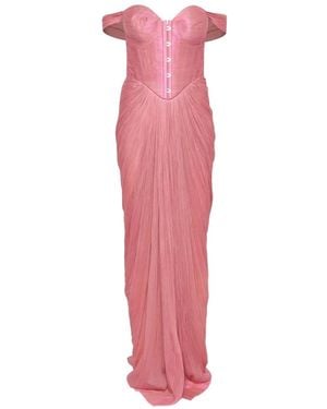 Maria Lucia Hohan Susie Off-Shoulder Maxi Dress - Pink
