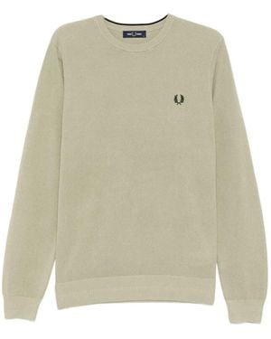 Fred Perry Pique Stitch Jumper - Natural