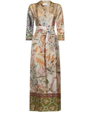 Pierre Louis Mascia Floral-Print Maxi Dress - Natural