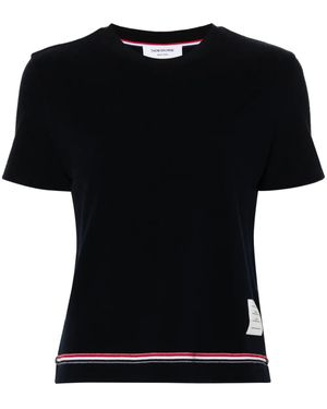 Thom Browne ロゴパッチ プルオーバー - ブラック