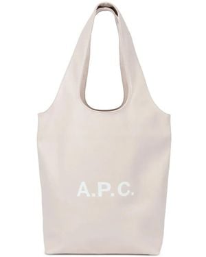 A.P.C. Ninon Small Tote Bag - White