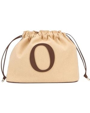 Orciani Her-O Logo-Patch Drawstring Pouch - Natural
