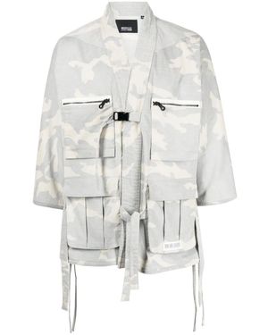 Mostly Heard Rarely Seen Cordjacke Mit Camouflage-Print - Weiß