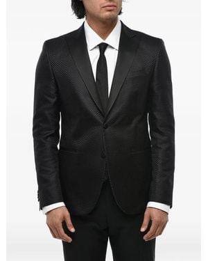 Corneliani Silk Jacquard Blazer - Black
