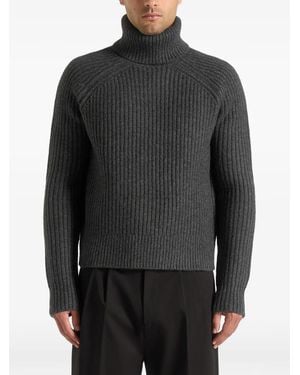 Manière De Voir Rudy Roll-Neck Chunky-Knit Jumper - Grey