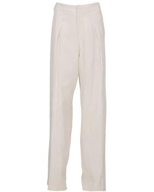 Tom Ford Pleated Straight-Leg Trousers - White