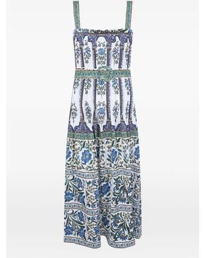 FARM Rio Sleeveless Belt Maxi Dress - Blue