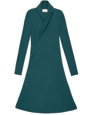 Bally Ribbed Wool Dress - Green