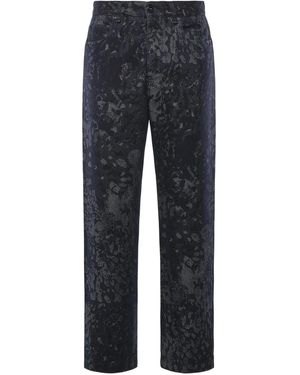 Fendi Jacquard Jeans - Blue