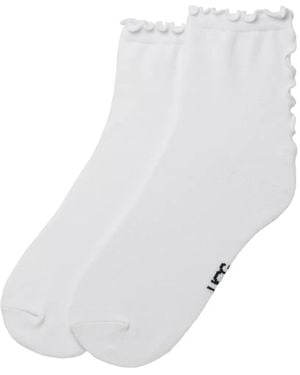 UGG Karsyn Lettuce Edge Quarter Ii Socks - White