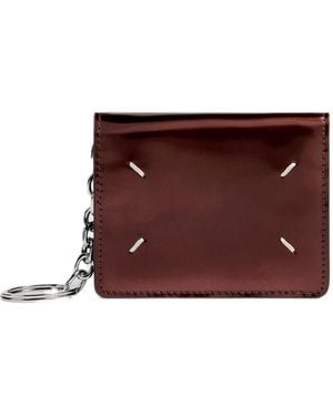 Maison Margiela Four Stitches Keyring Card Holder - Purple