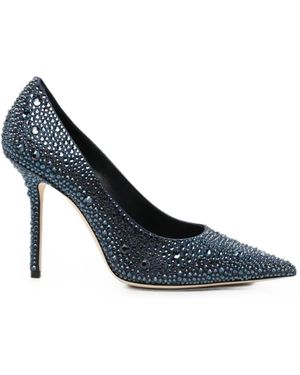 Jimmy Choo Love Crystal-Embellished Court Shoes - Blue