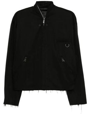 TEAM WANG design Raw-Edge Jacket - Black