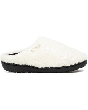 SUBU Chaussons En Fourrure Artificielle - Blanc