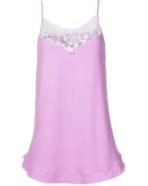 Amir Slama Lace-Trim Camisole Nightdress - Purple