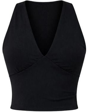 Reformation Bowie V-Neck Knit Top - Black
