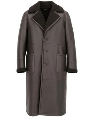 Isaia Abrigo Con Botones - Gris
