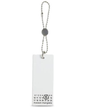 MM6 by Maison Margiela Numeric Tag Keyring - White