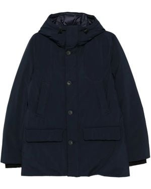 Woolrich Logo Down Jacket - Blue