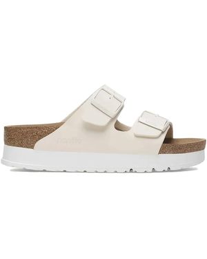 Birkenstock Sandals Arizona Platform - White