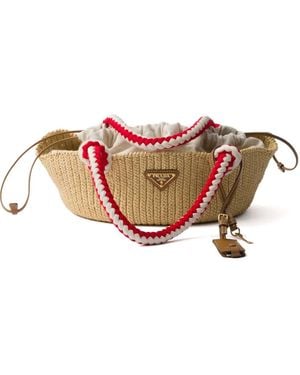 Prada クロシェ バケットバッグ - ピンク