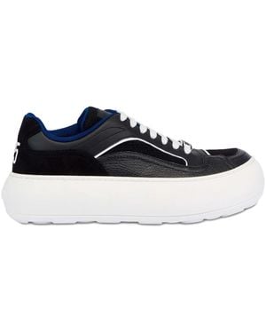 Moschino Platform Leather Trainers - Blue