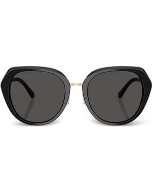 COACH Maxi Sculpted C Geometric-Frame Sunglasses - Black