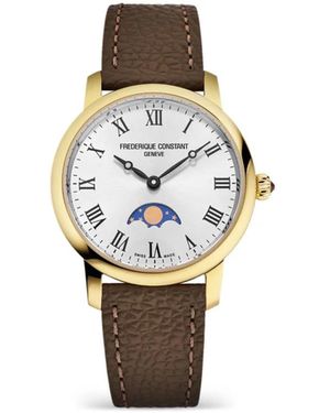 Frederique Constant Montre Classics Slimline Moonphase 30 Mm - Blanc