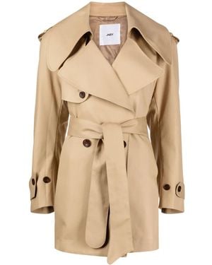JNBY Belted Double-Breasted Trench Coat - Natural