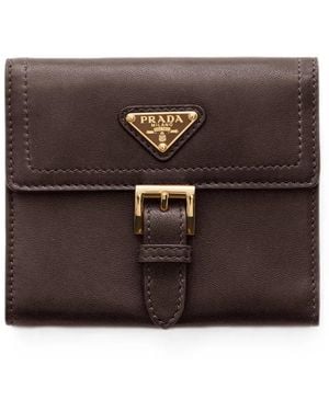 Prada Small Nappa Leather Wallet - Brown