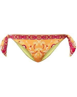 Twinset Bikini Thong With Scarf Print - Pink