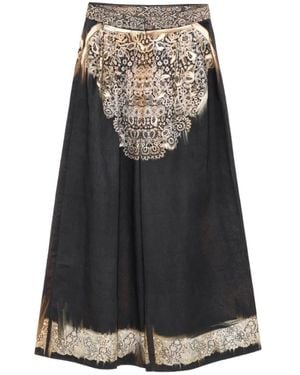 IA London Floral Print Pants - Black