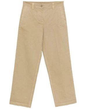 Aspesi Pantalon Évasé À Boutonnière - Natural