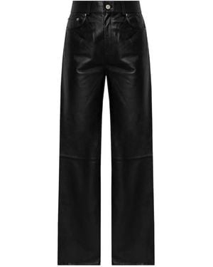 By Malene Birger Vinea Leather Trousers - Black