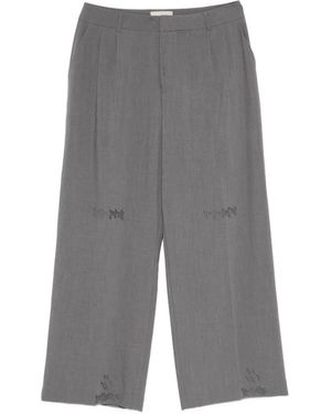 THESTROY Distressed Trousers - Grey