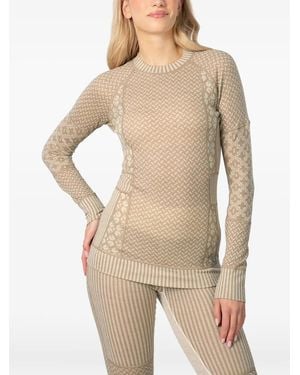 Kari Traa Smekker Geometric-Pattern Ski Base Layer - Natural