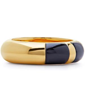 Monica Vinader Bague Rayée Kate Young À Design En D - Blanc
