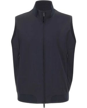 Rrd Zip Mock-Neck Gilets - Blue