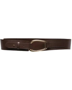 Twinset Leather Belt With Square Buckle - White